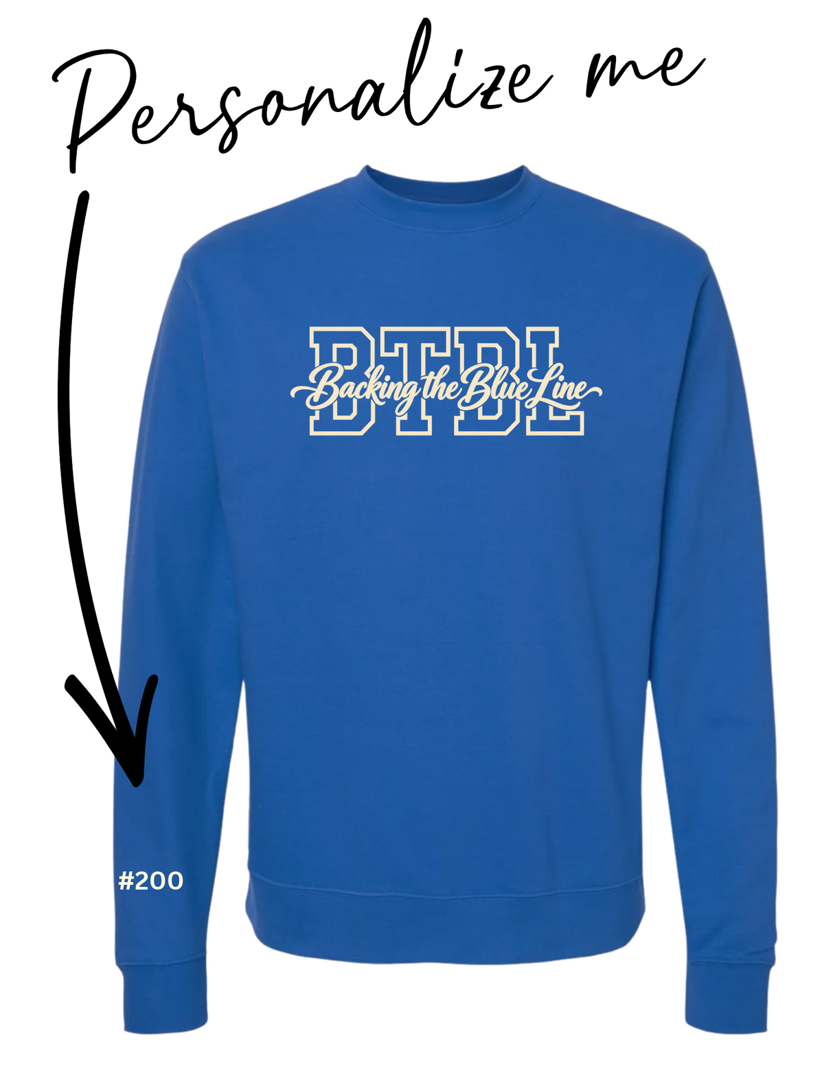 BTBL Block & Script | Embroidered Crewneck Sweatshirt