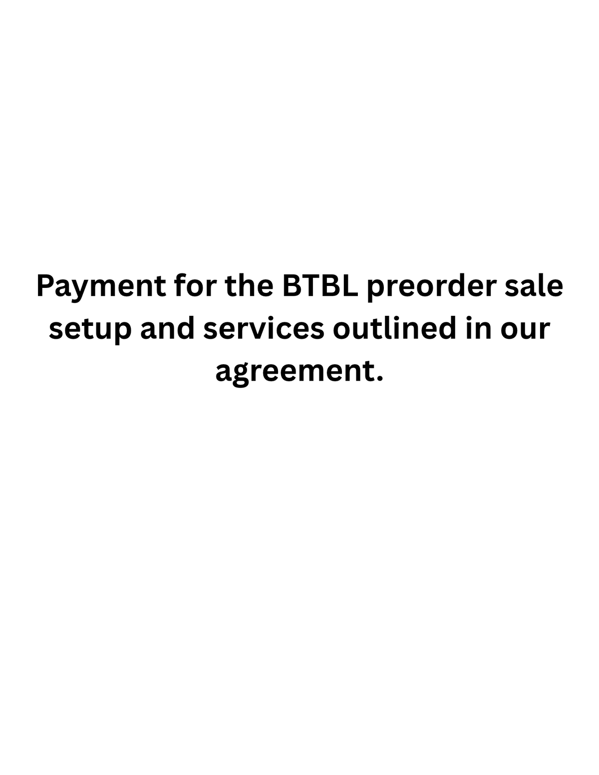 BTBL Agreement