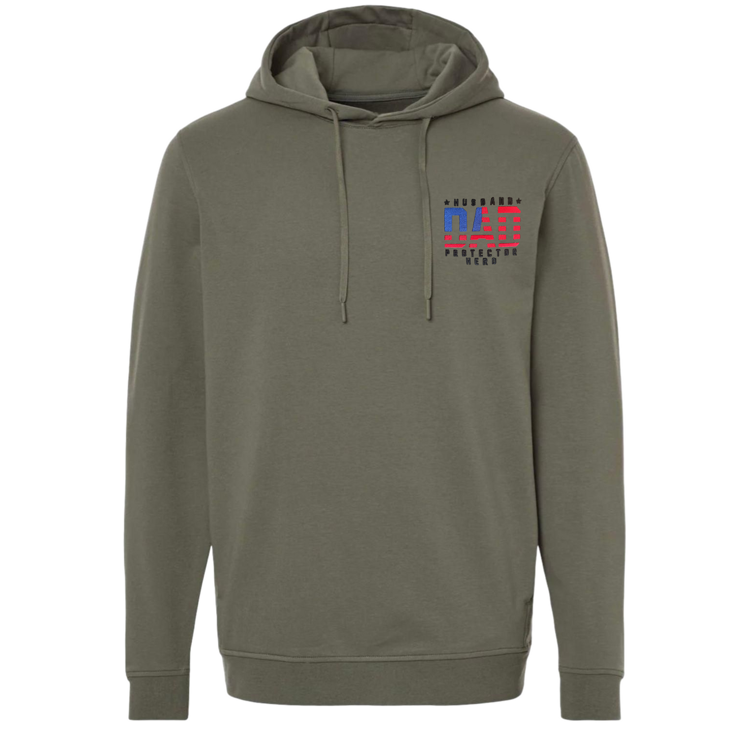 Performance Hooded Sweatshirt, Husband, Dad, Protector Hero