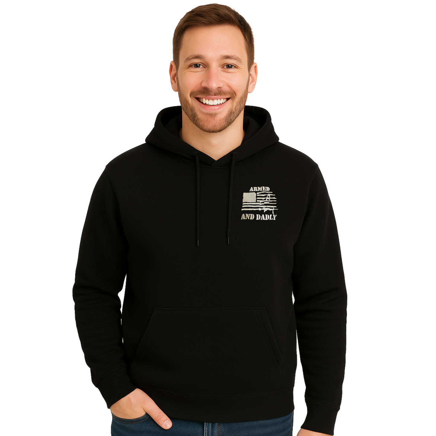 Performance Hooded Sweatshirt, Armed and Dadly