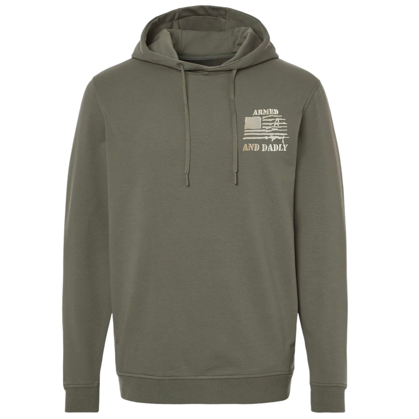 Performance Hooded Sweatshirt, Armed and Dadly