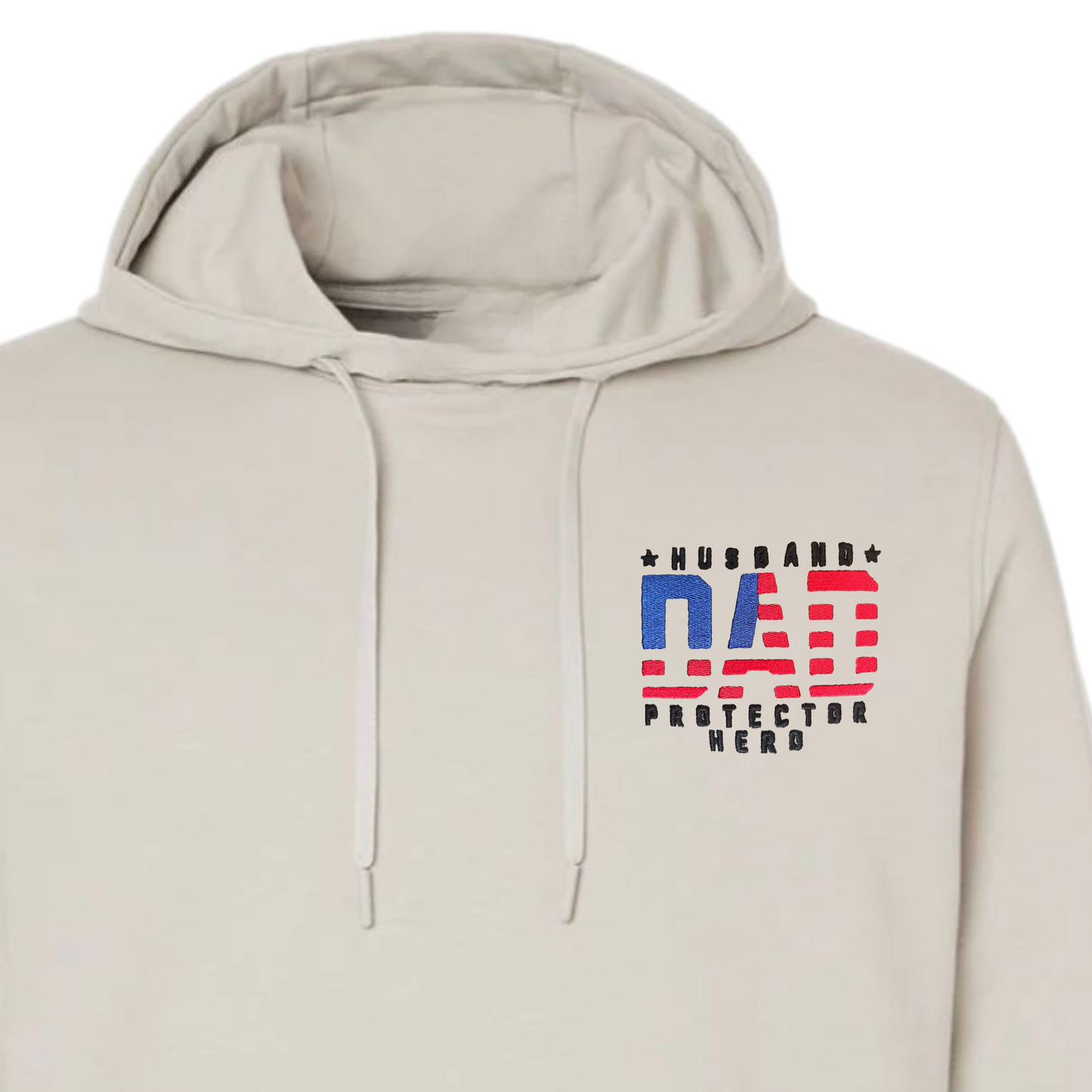 Performance Hooded Sweatshirt, Husband, Dad, Protector Hero