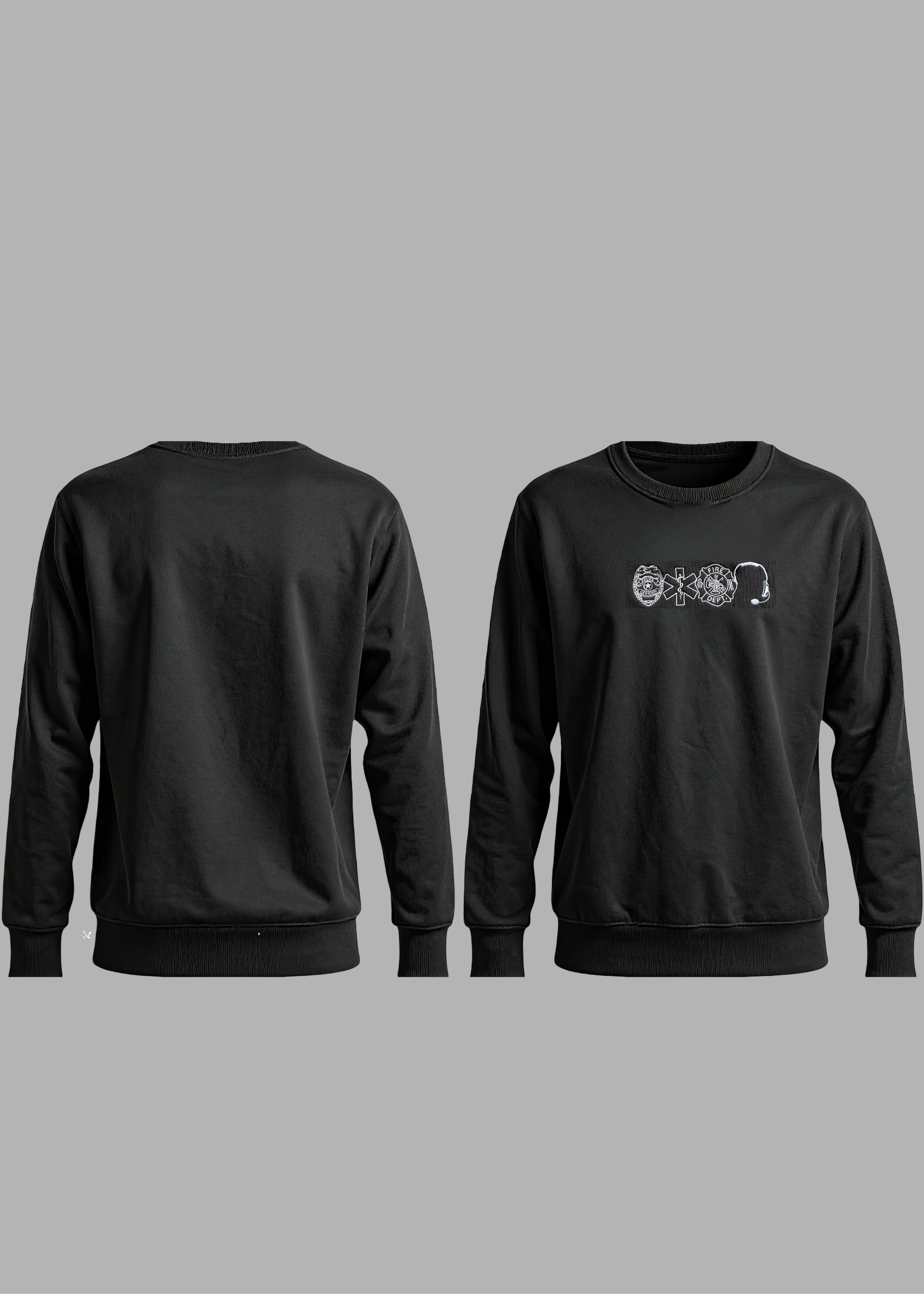 crewneck black embriodered