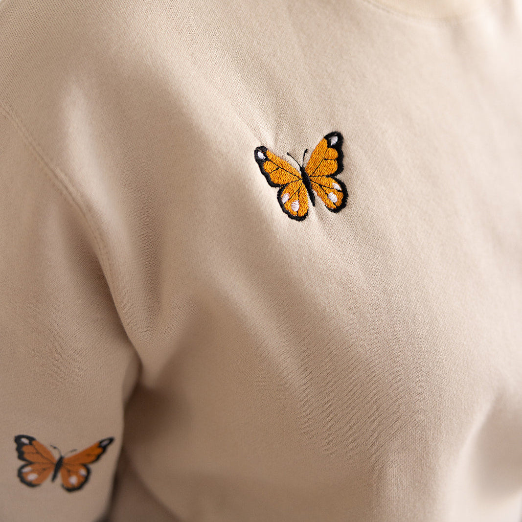 Butterflies | Little's | Embroidered Crewneck Sweatshirt