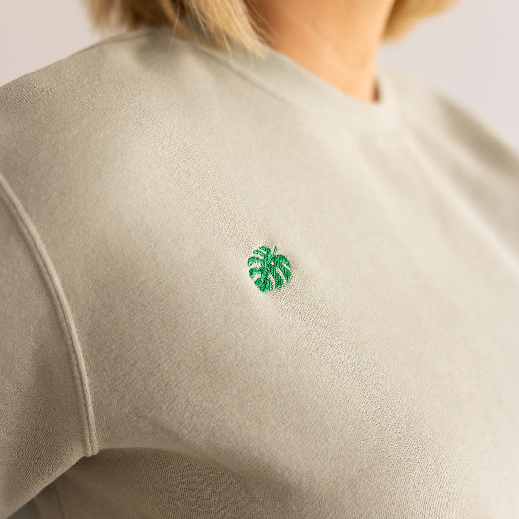 Monstera Leaf | Little's | Crewneck Embroidered Sweatshirt