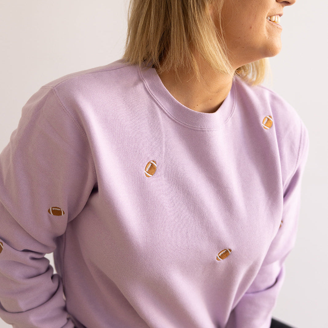 Football | Little's | Crewneck Embroidered Sweatshirt