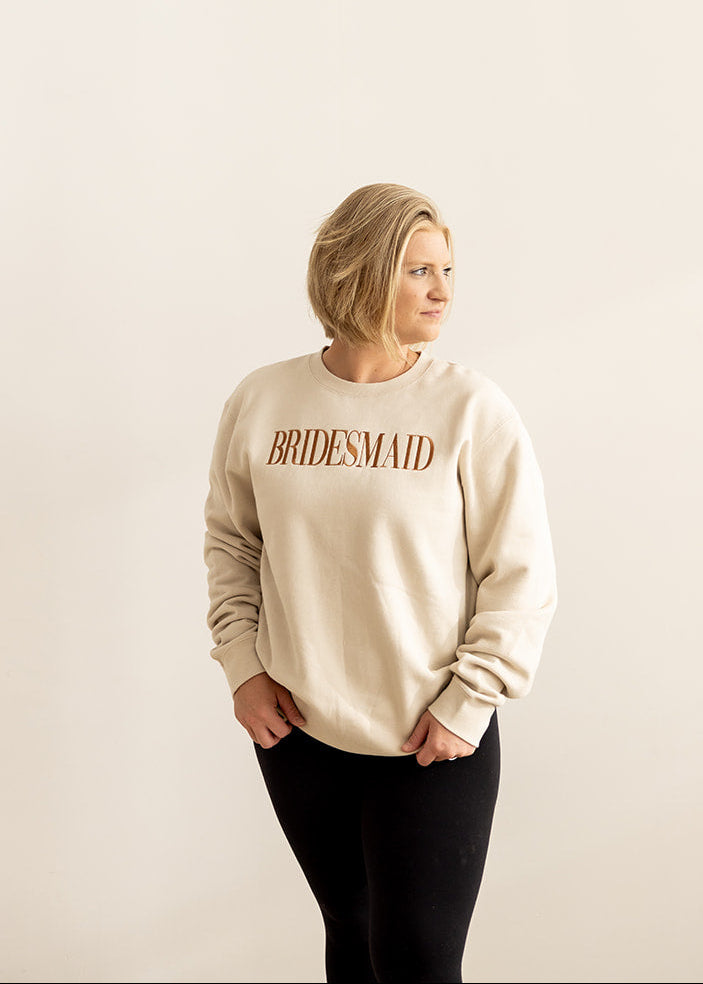 Bridesmaid | Embroidered Crewneck Sweatshirt