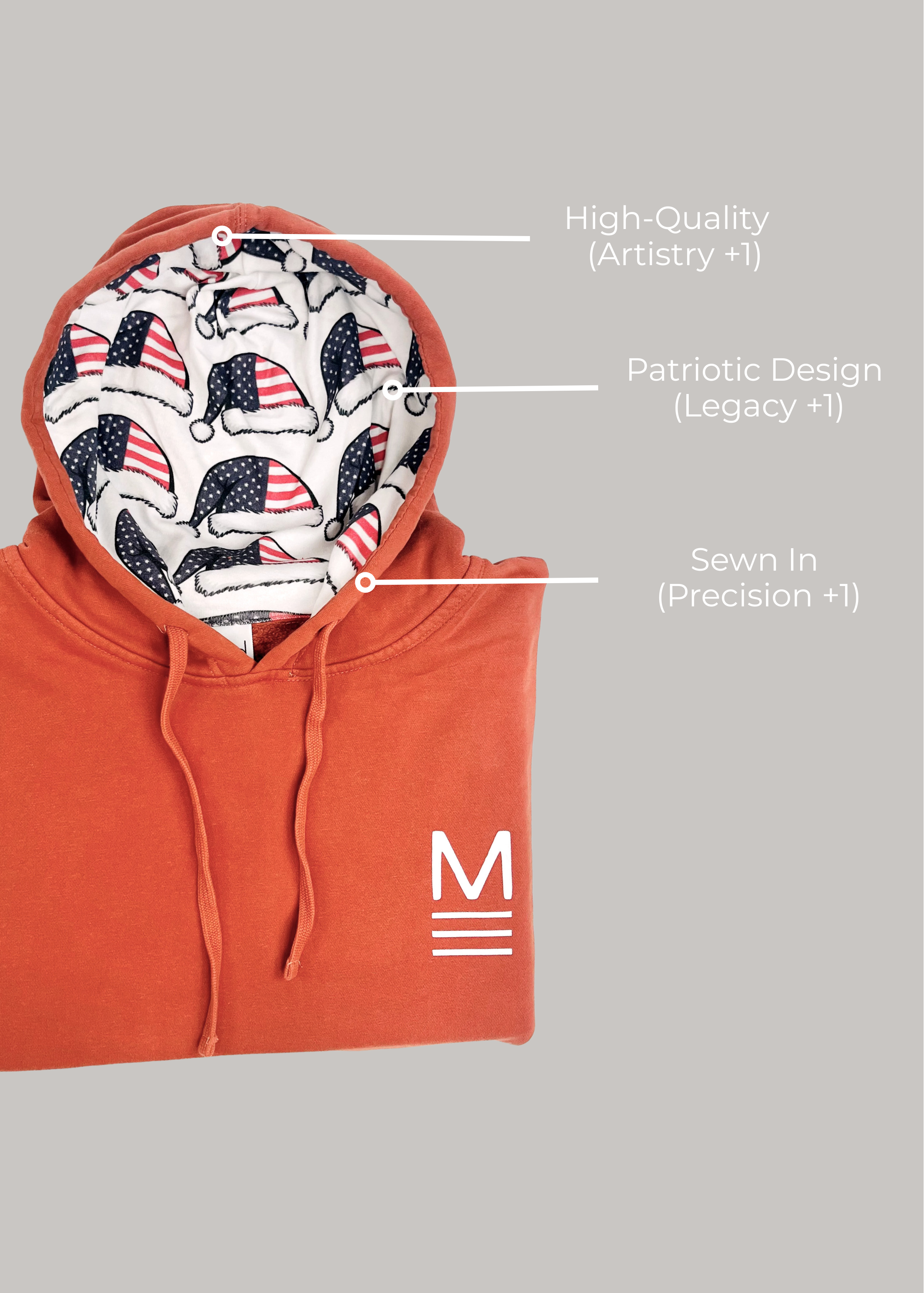 american made red santa hat