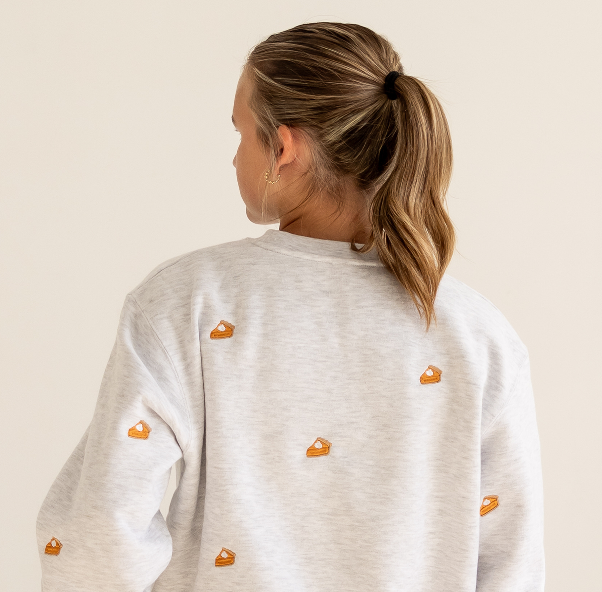 Slice of Pie| Little's | Embroidered Crewneck Sweatshirt