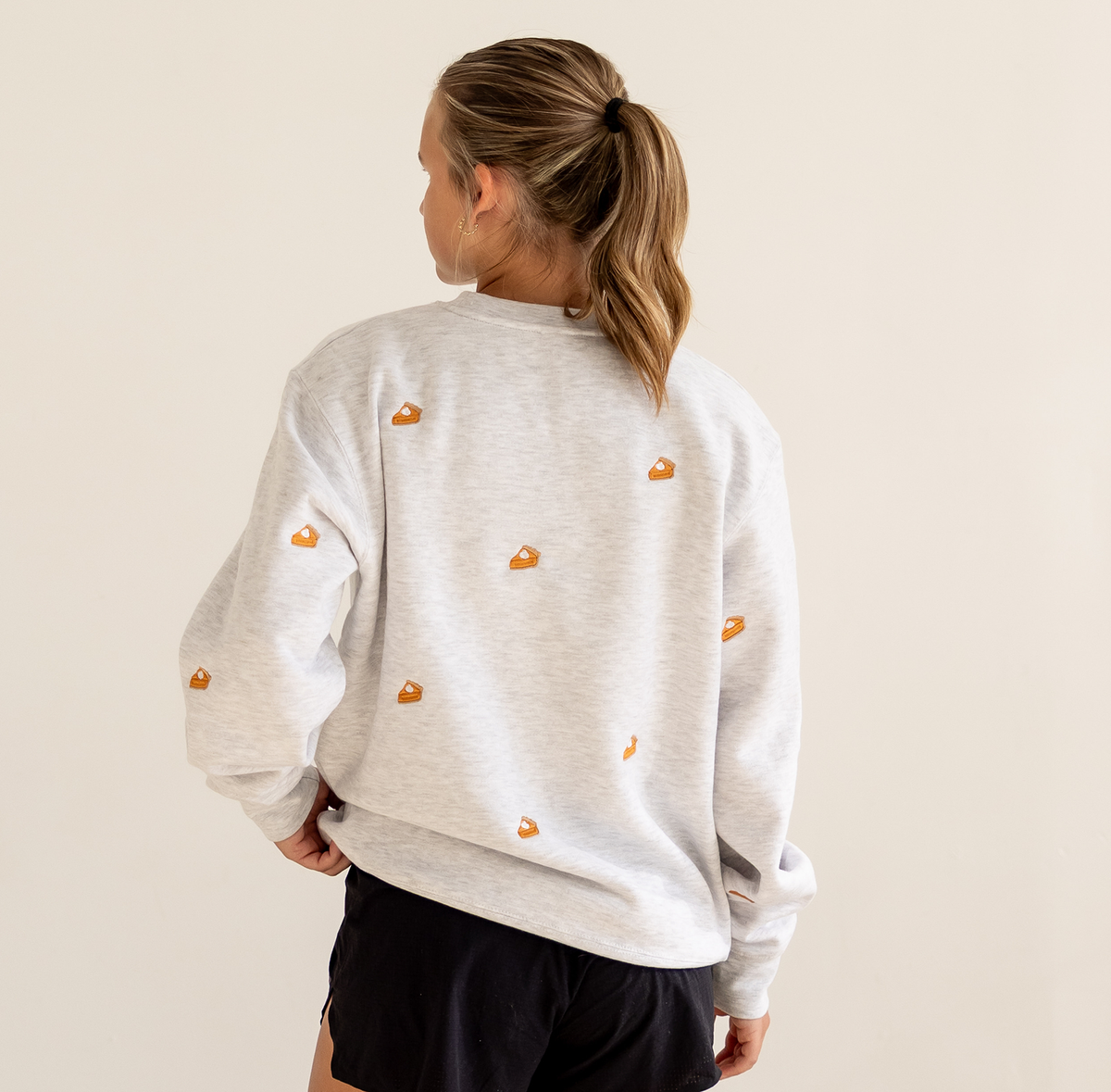 Slice of Pie| Little's | Embroidered Crewneck Sweatshirt