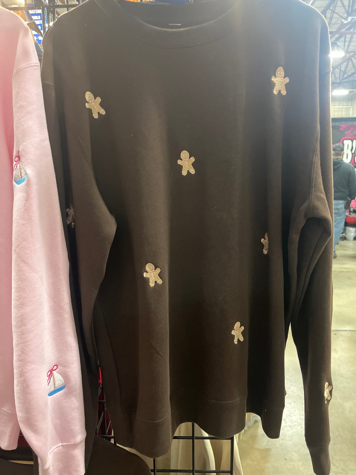 Gingerbread man | Littles | Embroidered Crewneck Sweatshirt