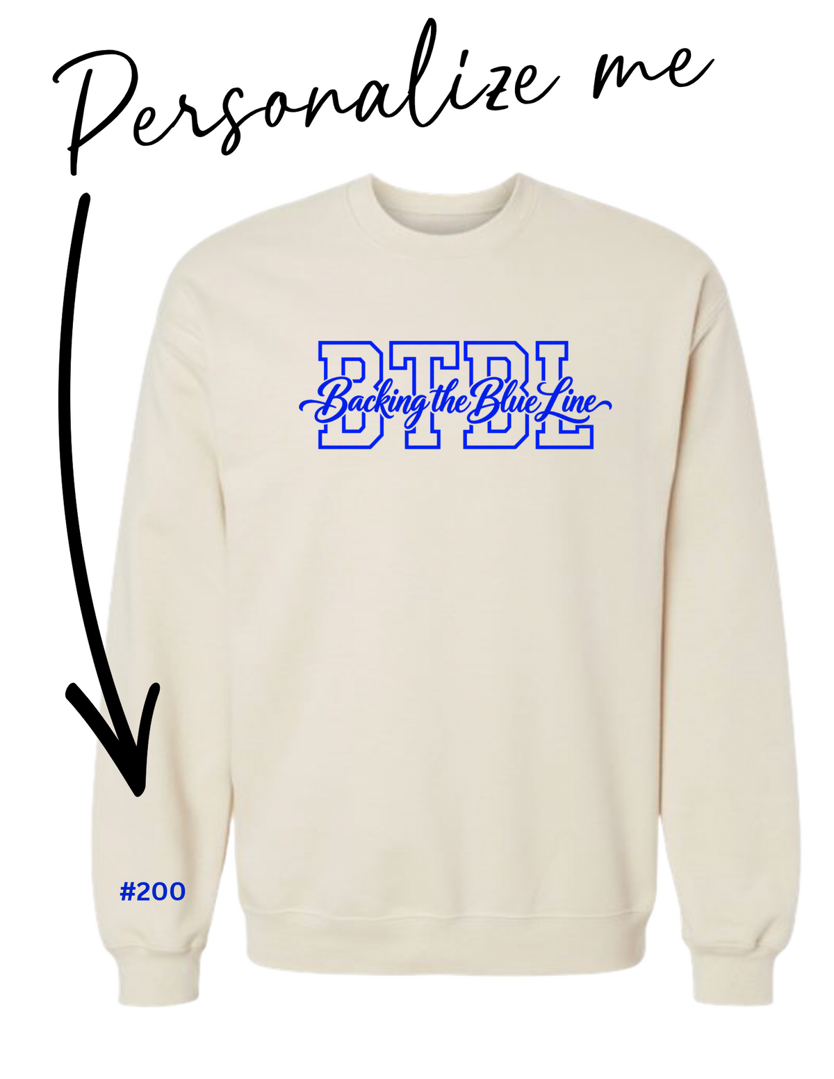 BTBL Block & Script | Embroidered Crewneck Sweatshirt