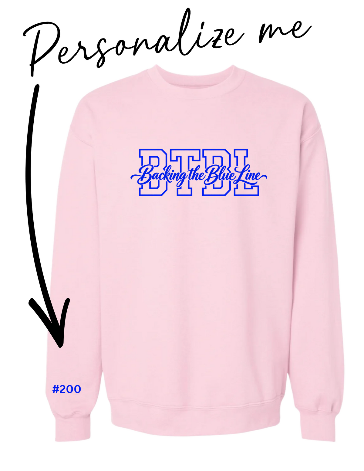 BTBL Block & Script | Embroidered Crewneck Sweatshirt