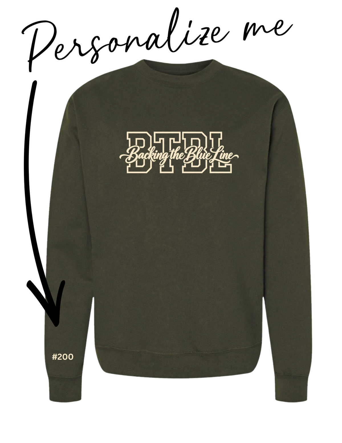 BTBL Block & Script | Embroidered Crewneck Sweatshirt