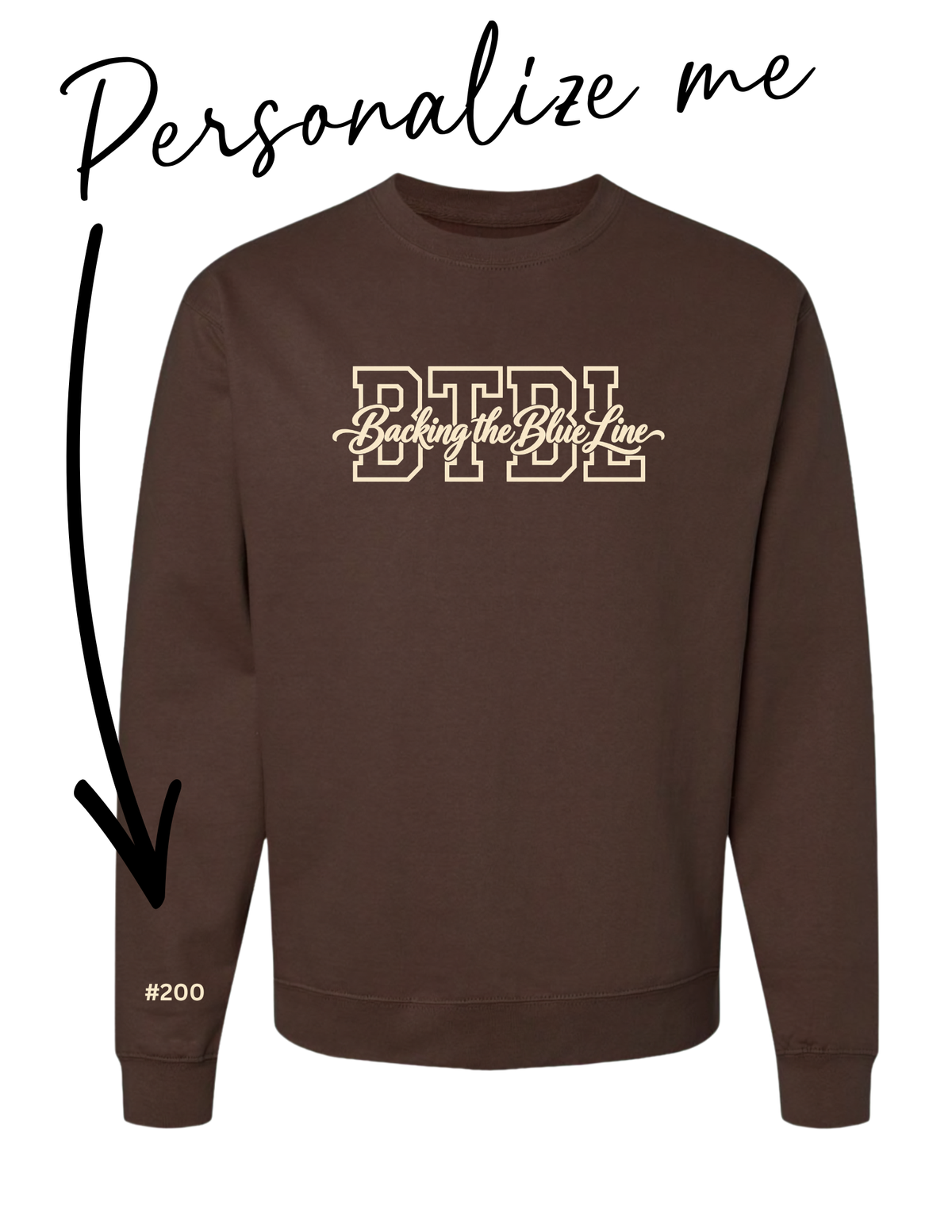 BTBL Block & Script | Embroidered Crewneck Sweatshirt