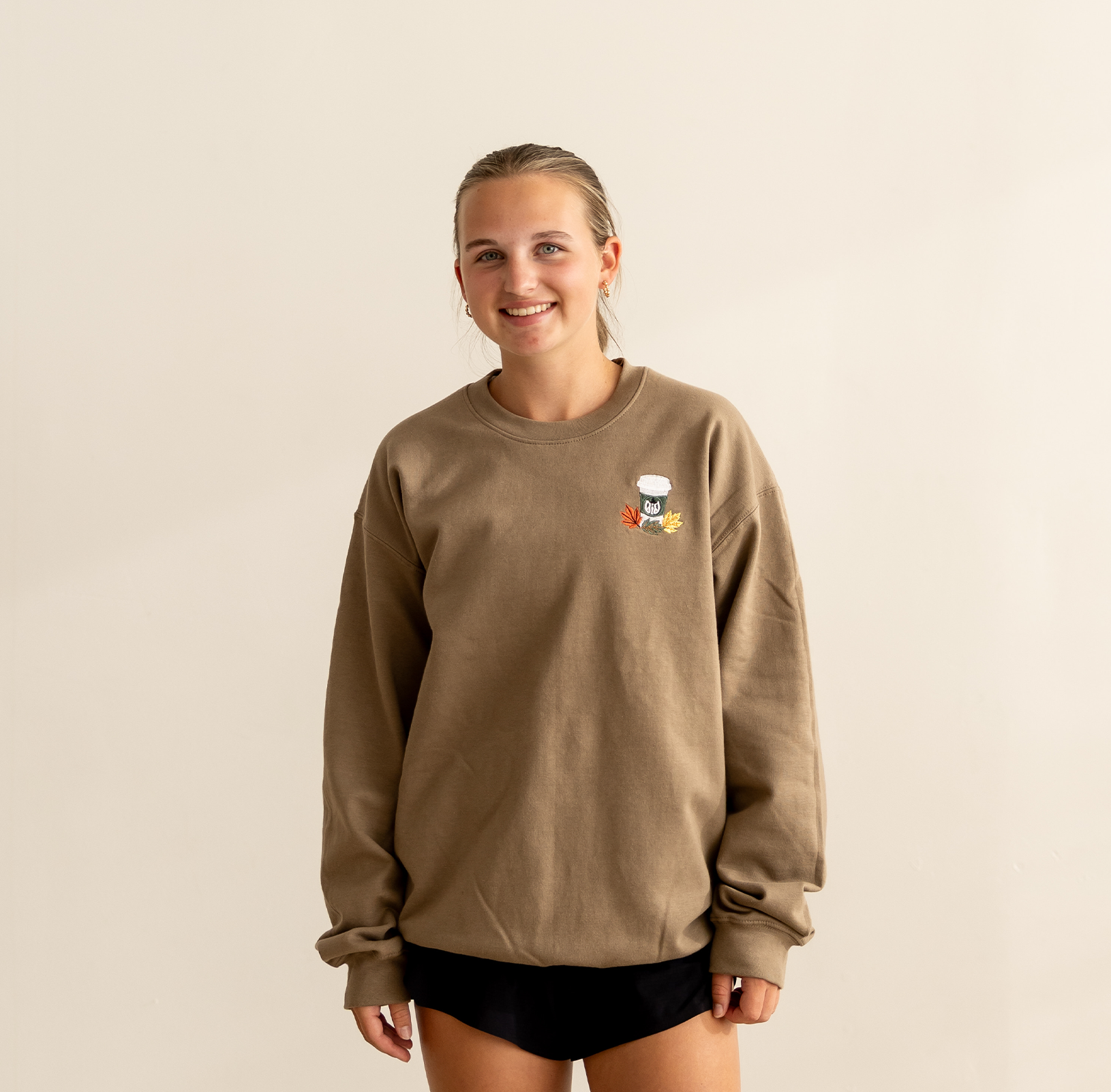 Hot Coffee Fall Leaves | Crewneck Sweatshirt