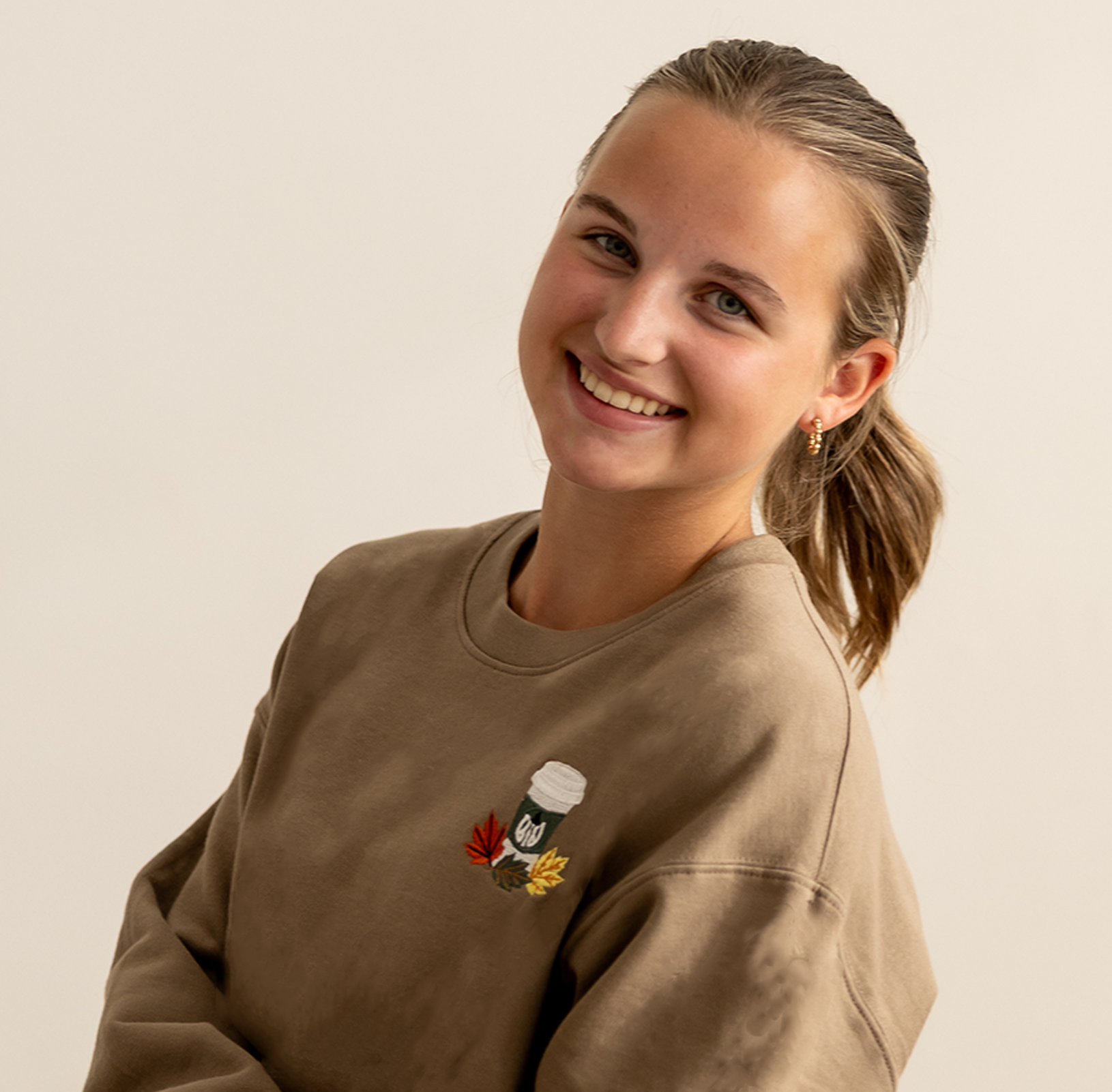 Hot Coffee Fall Leaves | Crewneck Sweatshirt