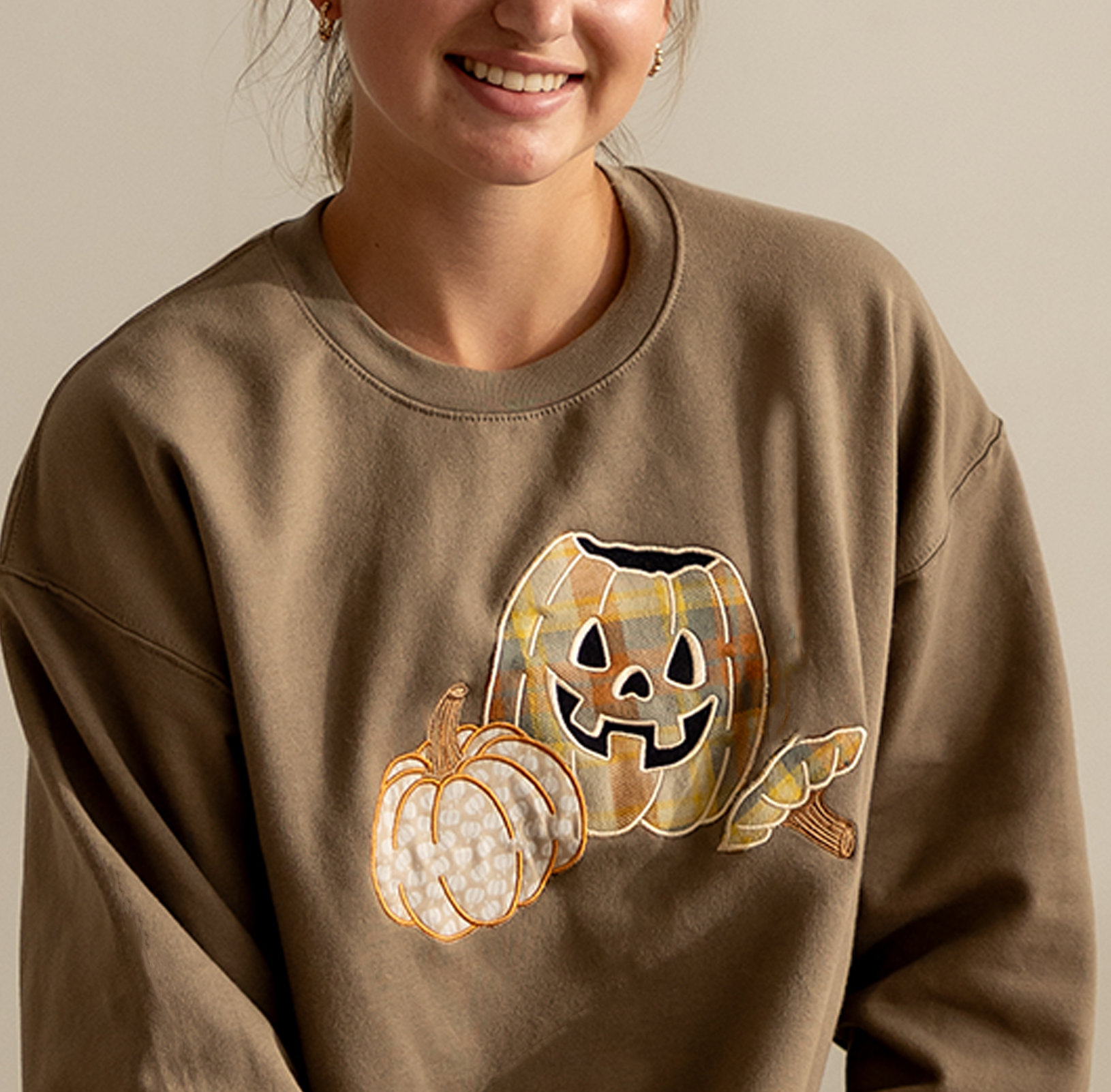 Pumpkins | Embroidered Crewneck Sweatshirt