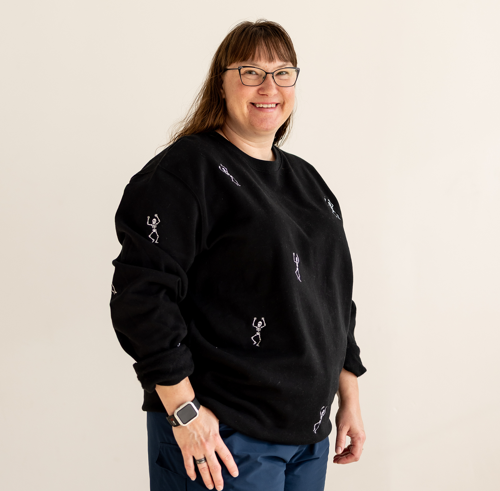 Skeleton's | Little's | Embroidered Crewneck Sweatshirt