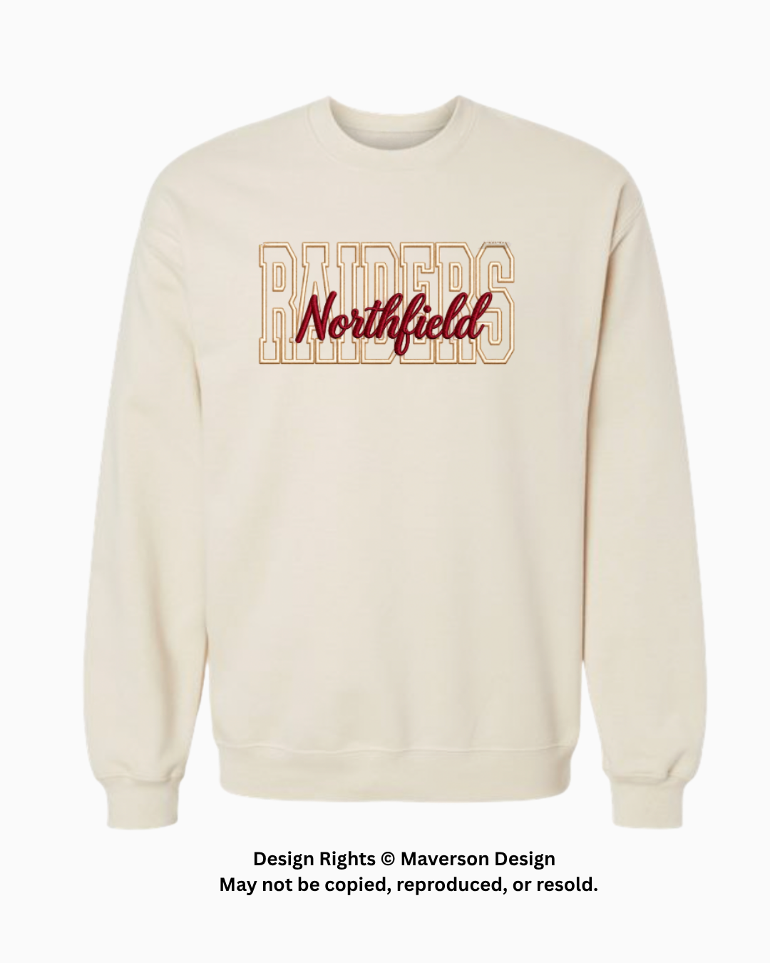 Northfield Raiders | Crewneck Embroidered Sweatshirt | Beige