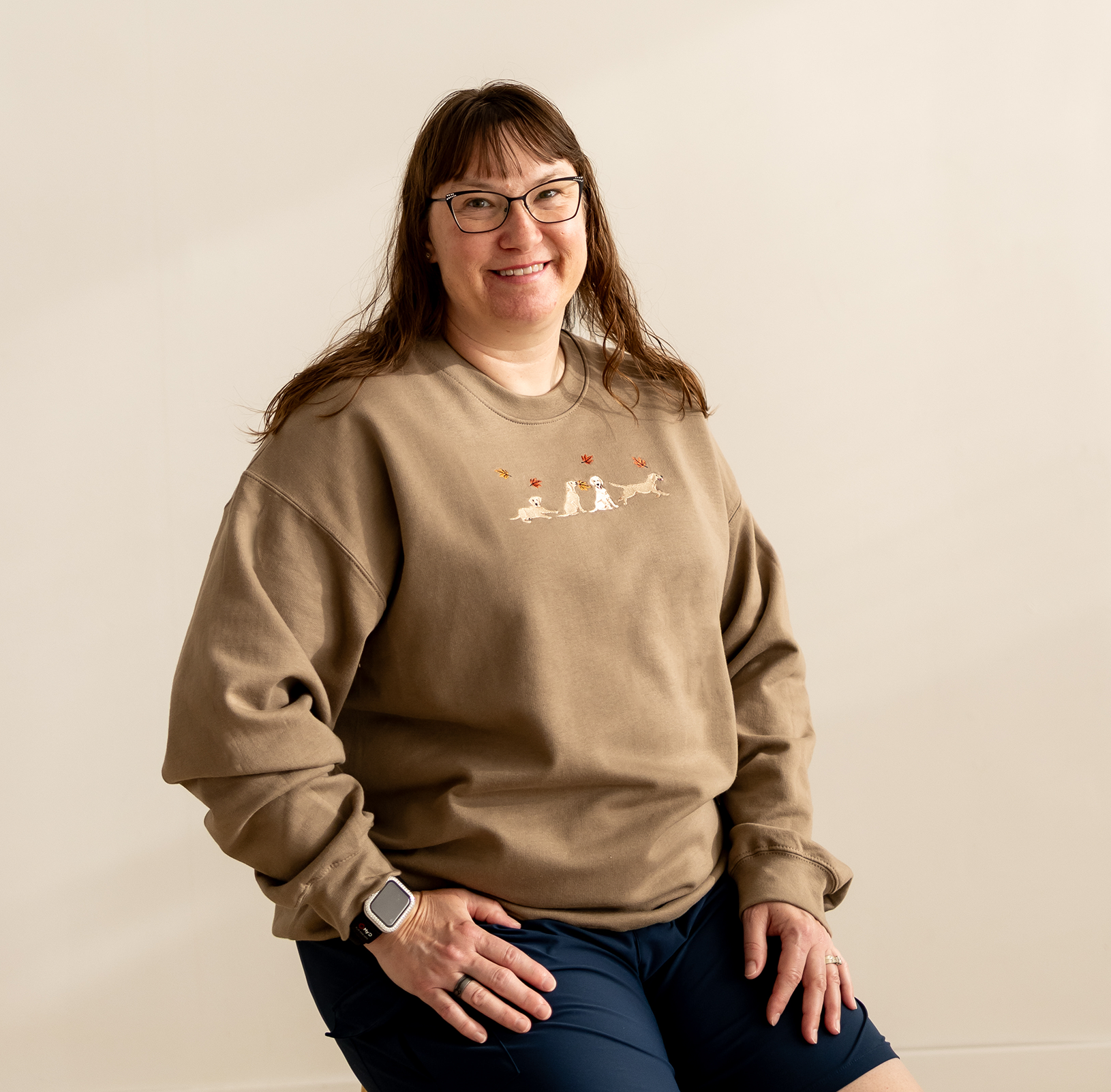 Dog & Leaves | Crewneck Sweatshirt