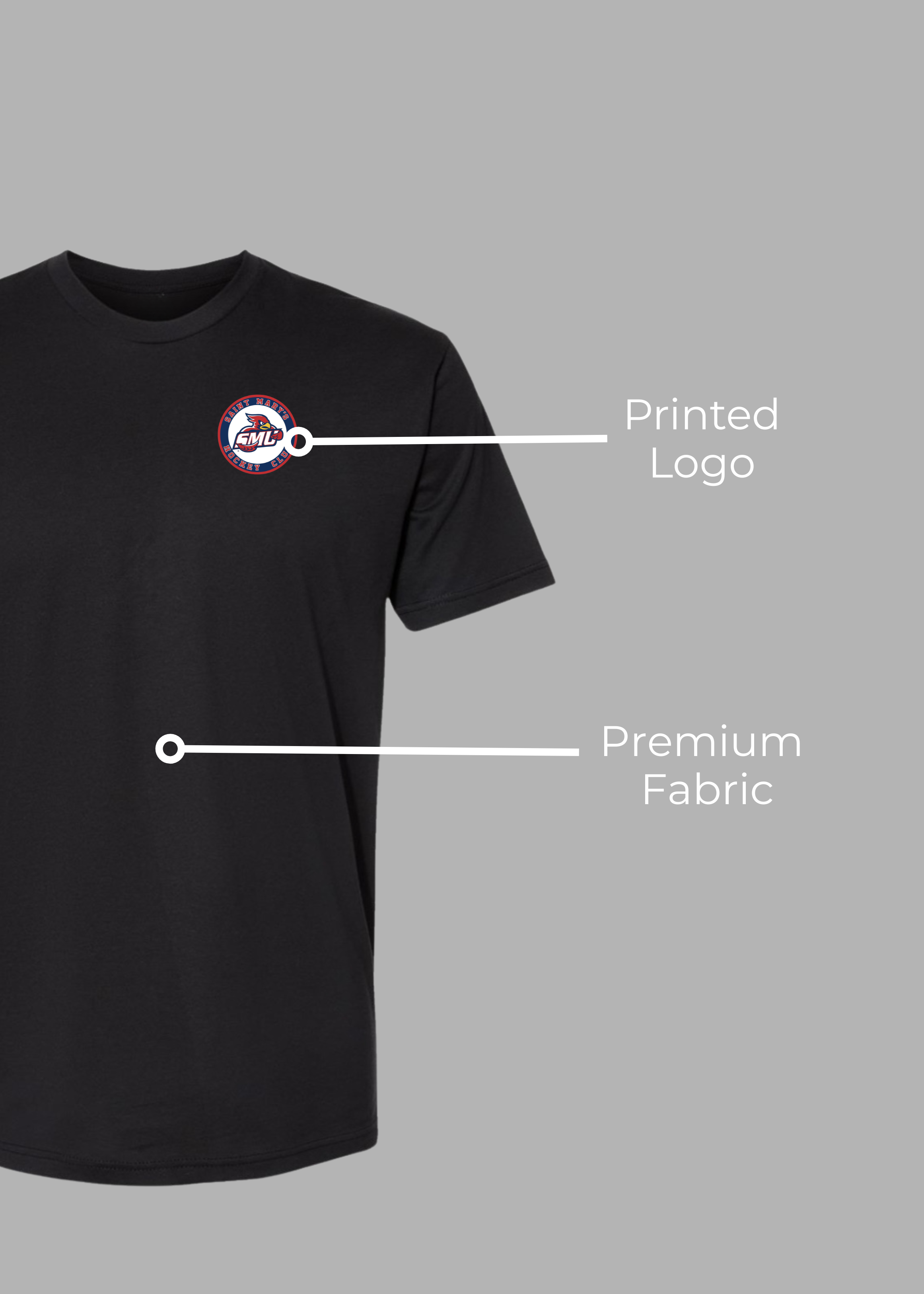 Premium T-Shirt | Left Chest Logo | SMU Hockey
