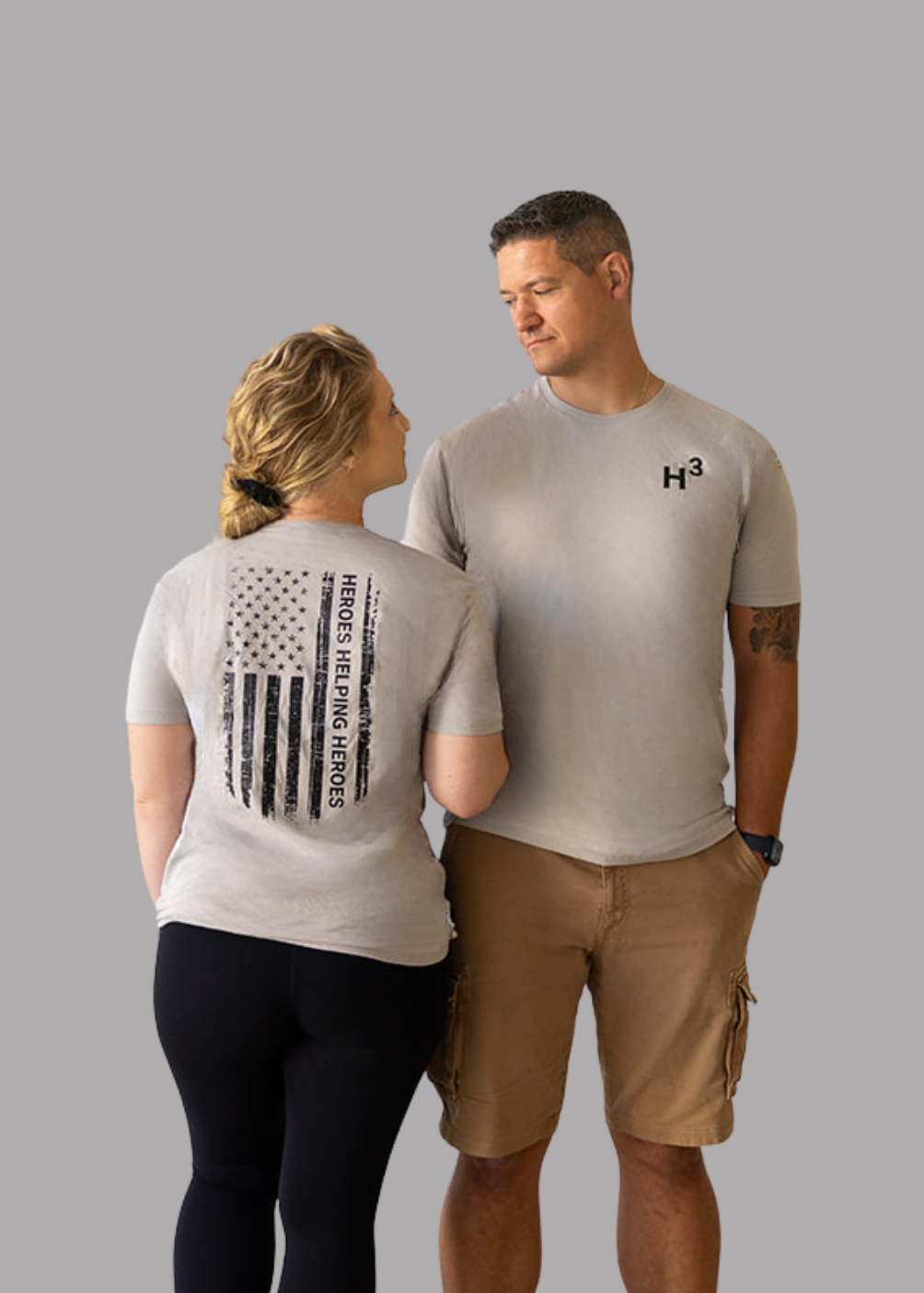 heroes helping heroes light gray tshirt
