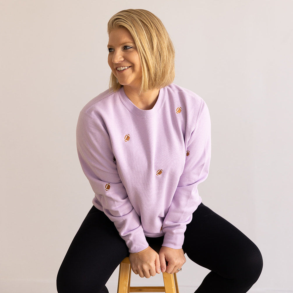 Football | Little's | Crewneck Embroidered Sweatshirt