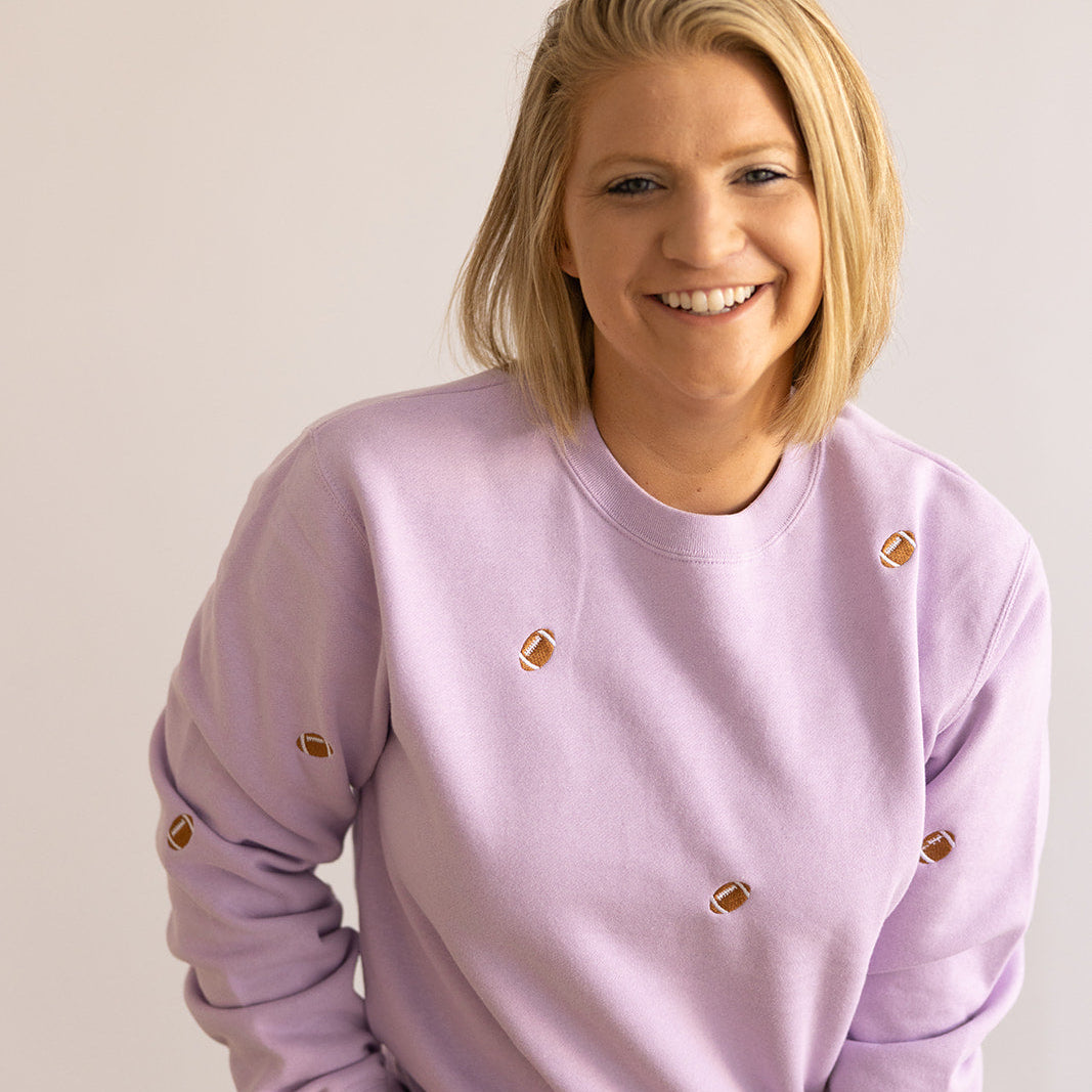 Football | Little's | Crewneck Embroidered Sweatshirt