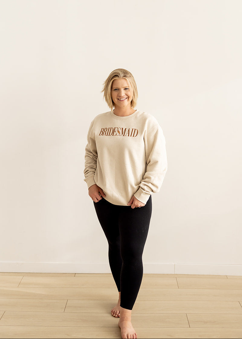 Bridesmaid | Embroidered Crewneck Sweatshirt