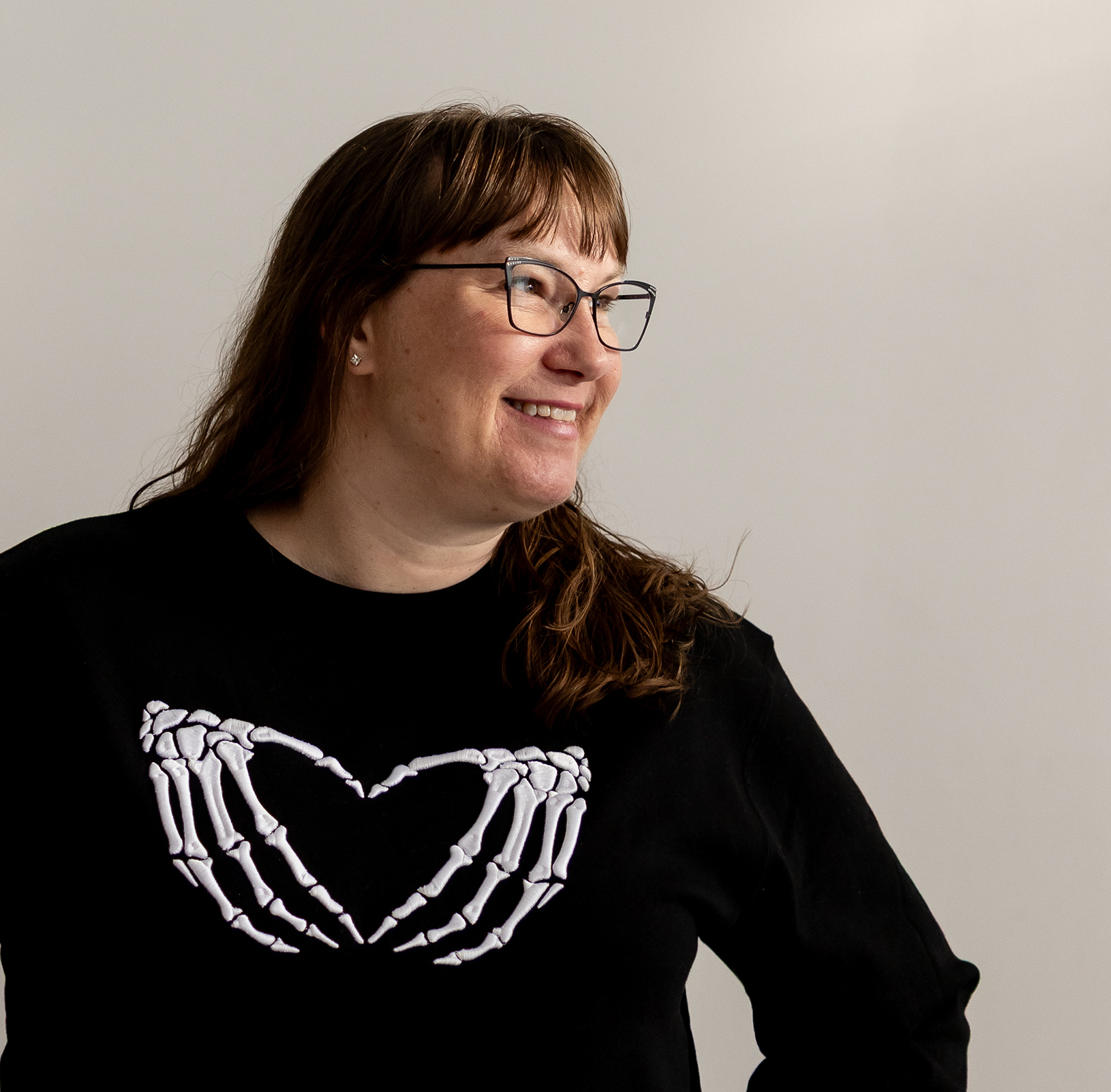 Skeleton Heart Puff | Crewneck Sweatshirt