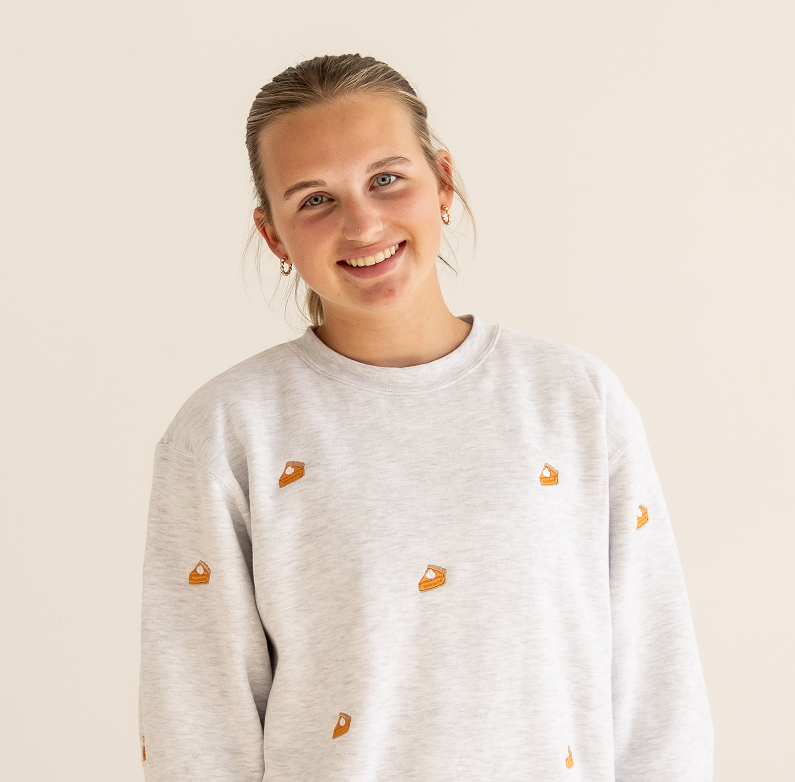 Slice of Pie| Little's | Embroidered Crewneck Sweatshirt